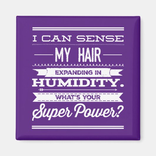 髪の毛が湿気で伸びるのを感じる マグネット (正面)