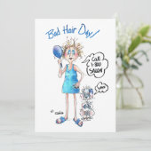 髪の毛の悪い婦人の戯画とおもしろいことわざ シーズンカード (スタンド正面)