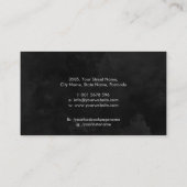 髪の毛はさみ花イラストレーション 名刺 (裏面)