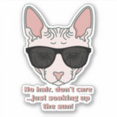 髪の毛は気に...太陽を浴びせろ！ シール (正面)