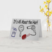 髪の毛よ！ カード (黄色い花)