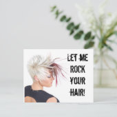 髪の毛をロック!!! ポストカード (スタンド正面)