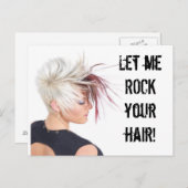 髪の毛をロック!!! ポストカード (正面/裏面)