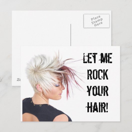 髪の毛をロック!!! ポストカード (正面/裏面)