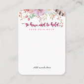 髪の毛を抑えるバチェロレッテ 名刺 (正面)