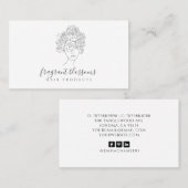 髪の毛を気に咲かせる手作り製品 名刺 (正面/裏面)