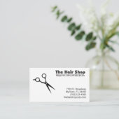 髪の理容師美容師カード 名刺 (スタンド正面)