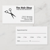 髪の理容師美容師カード 名刺 (正面/裏面)