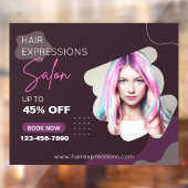 髪の色をカスタマイズしたハイライト Beauty Salon ウィンドウサイン (シート2)
