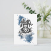 髪の触手を持つファンタジー超現実的な芸術 ポストカード (スタンド正面)