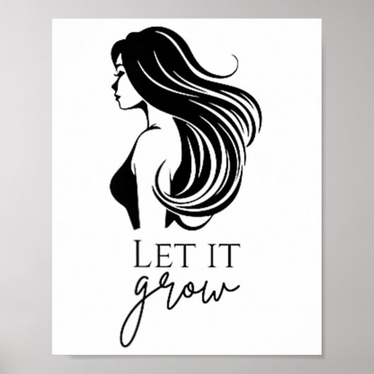 髪の長さのチェック成長グラフの女性(_1) ポスター (正面)