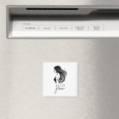 髪の長さのチェック成長グラフの女性(_1) マグネット (インサイチュ (食洗機))