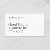 髪はシェアするもの | 美容院 紹介カード 名刺 (正面)