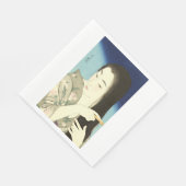 髪をコンビング（美しいアジアの女性） （琴洞） スタンダードランチョンナプキン (角)