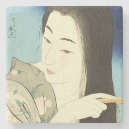 髪をコンビング（美しいアジアの女性） （琴洞） ストーンコースター