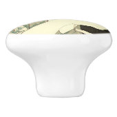 髪をコンビング（美しいアジアの女性） （琴洞） セラミックノブ (側面)