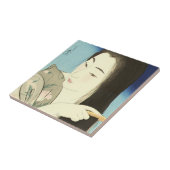 髪をコンビング（美しいアジアの女性） （琴洞） タイル (側面)