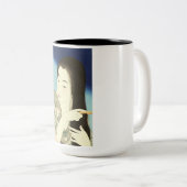 髪をコンビング(美しいアジアの女性) (琴洞) ツートーンマグカップ (正面右)