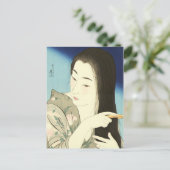 髪をコンビング(美しいアジアの女性) (琴洞) ポストカード (スタンド正面)