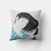 髪をコンブする女性、橋口五葉 クッション (裏面)