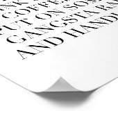 髪をパンに投げ、コーヒーを飲み、置く ポスター (角)