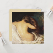 髪を乾かす女性(Joseph DeCamp) カード (正面/裏面インサイチュ)