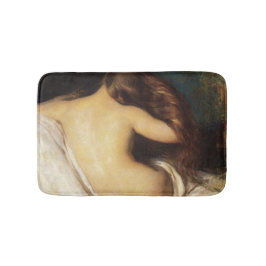 髪を乾かす女性(Joseph DeCamp) バスマット
