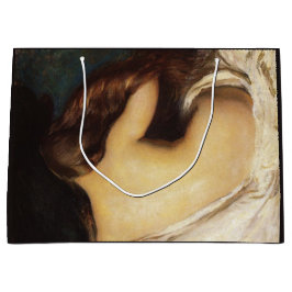 髪を乾かす女性(Joseph DeCamp) ラージペーパーバッグ