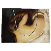 髪を乾かす女性(Joseph DeCamp) ラージペーパーバッグ (裏面)