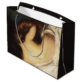 髪を乾かす女性(Joseph DeCamp) ラージペーパーバッグ (裏面アングル)