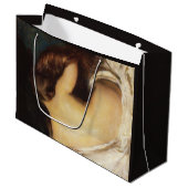 髪を乾かす女性(Joseph DeCamp) ラージペーパーバッグ (正面アングル)