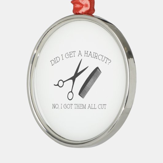 髪を切った？いいえ、私は得彼ら全員をカット。 メタルオーナメント (左)