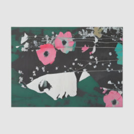 髪を切り離して花を咲かせた人 薄葉紙