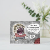 髪を切るか死ぬか！ ポストカード (スタンド正面)