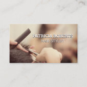 髪を切る女性 予約カード (正面)