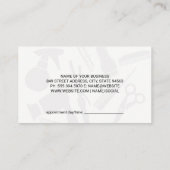 髪を切る女性 | 美容師 予約カード (裏面)