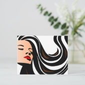 髪を後ろに引っ張って。 ポストカード (スタンド正面)