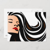 髪を後ろに引っ張って。 ポストカード (正面/裏面)