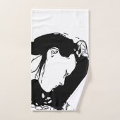 髪を後ろに持つ ハンドタオル (ハンドタオル)