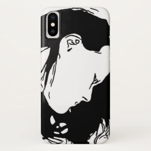 髪を後ろに持つ iPhone X ケース