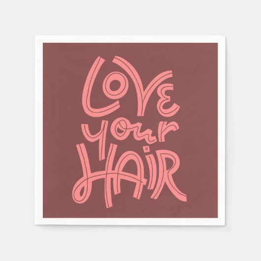 髪を愛しなさい スタンダードカクテルナプキン (正面)