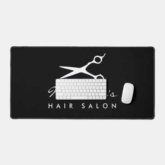 髪カスタムサロン又は理容師店の卓上マット デスクマット (キーボード&マウス)