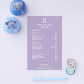 髪サロンはさみ紫色のサービスのメニュー価格一覧 チラシ (シングル)