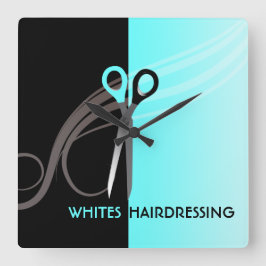 髪サロン時計 スクエア壁時計