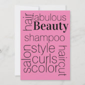 髪サロン 招待状 (正面)