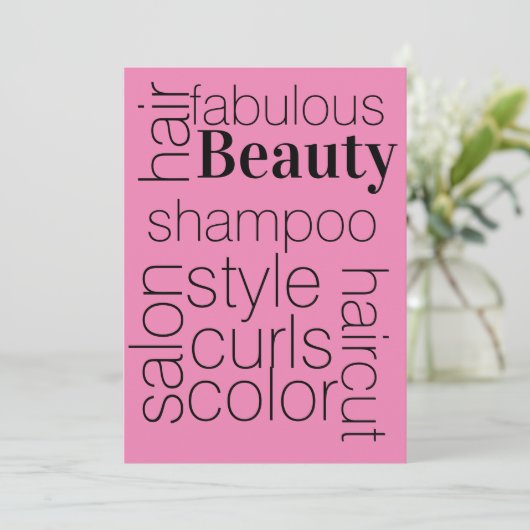 髪サロン 招待状 (スタンド正面)