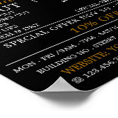 髪スタイリッシュのカット、男性の理容師広告 ポスター (角)