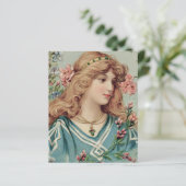 髪ビクトリアンにピンクの花を付けた女性 (スタンド正面)