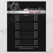 髪ファンシーサロン価格表 チラシ (正面)