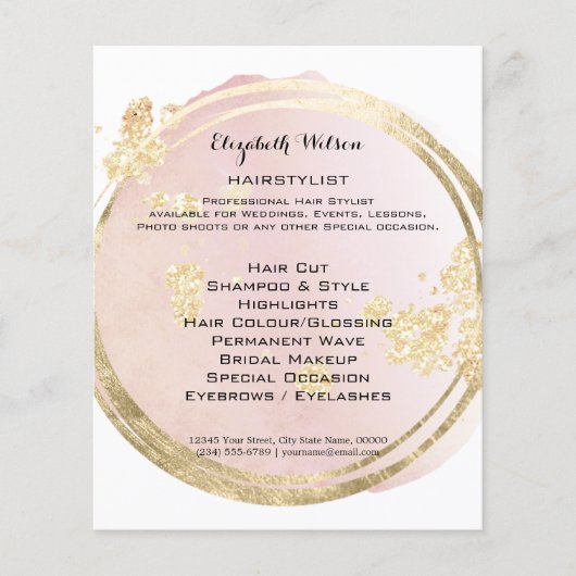 髪型の チラシ (正面)